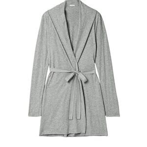 SKIN Organic Pima cotton-jersey robe in Gray NWT Size 3/ US 8